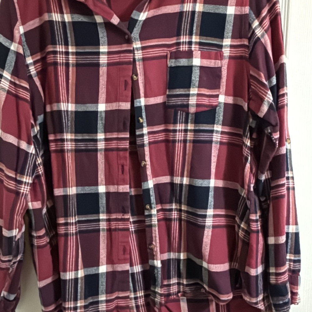Plaid Button-Up Flannel